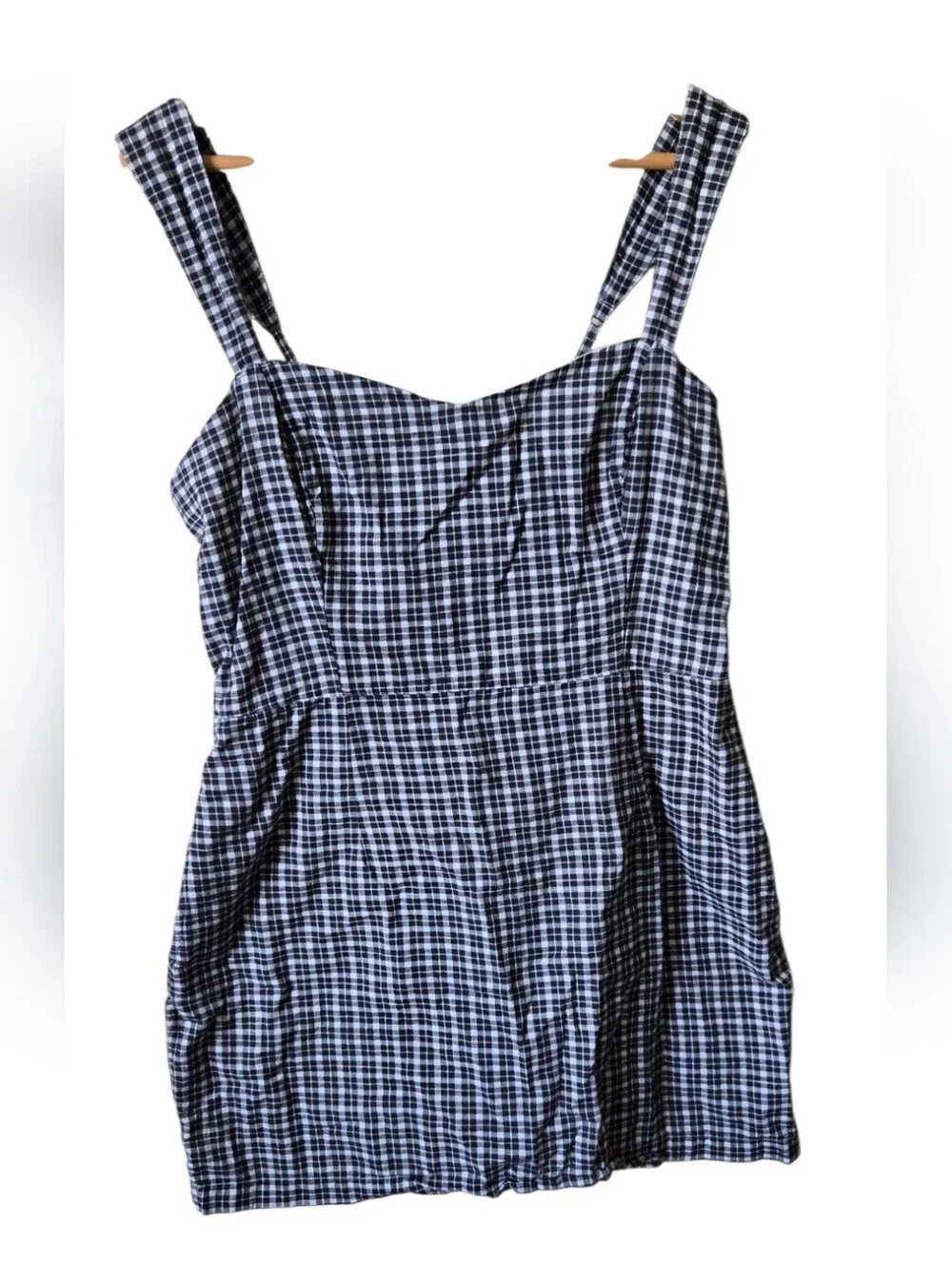 Abercrombie & Fitch Black and White Gingham Mini Dress - Picture 1 of 8